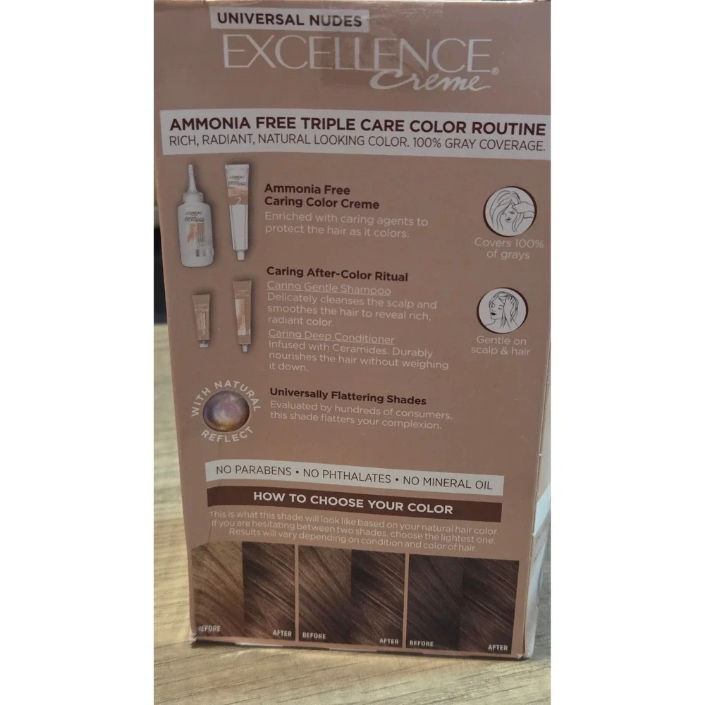 L'Oreal Paris Excellence Creme Universal Nudes 6N Natural Light Brown Hair Color
